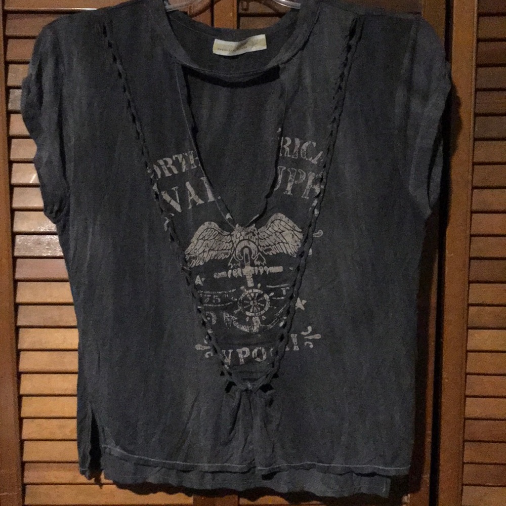 Deep V Graphic Tee